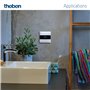 Theben 4969238 iON 108 KNX Régulateur d'ambiance KNX I KNX Data Secure I Capteur tactile pour la domotique 20 fois