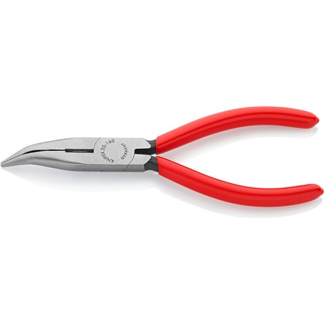Knipex Pince demi-ronde avec tranchant (pince radio) noire atramentisée