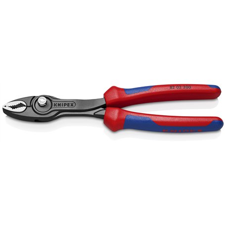 KNIPEX 82 02 200 TwinGrip Pince de préhension frontale et latérale avec poignées Confort grise atramentisée 200 mm