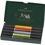 FABER-CASTELL 162005 Pitt Artist Pen Dual Marker Lot de 5 stylos à encre de Chine, avec deux pointes, une pointe pinceau et une 