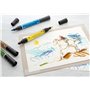 FABER-CASTELL 162005 Pitt Artist Pen Dual Marker Lot de 5 stylos à encre de Chine, avec deux pointes, une pointe pinceau et une 