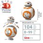 Ravensburger - Puzzle 3D Ball - Star Wars BB8 - À partir de 8 Ans - 104 pièces numérotées à Assembler sans Colle - Accessoires d