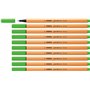 STABILO Stylo feutre pointe fine point 88 - Lot x 10 stylos feutre - Vert Gazon (88/33)