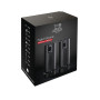 PEUGEOT - Duo Moulin à Poivre + Sel Électriques Rechargeables Line u'Select Zirlion 15 cm - Grains De Poivre + Sel Gemme Inclus