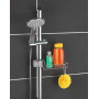 WENKO Maximex Etagère de Douche avec Support Universel | 1 Panier de Douche déporté | Barre Douche d16-25mm| Etagère Filaire| sa