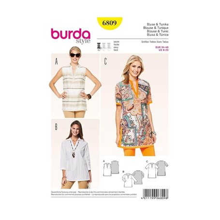 Burda B6809 Patron de Blouse et Tunique