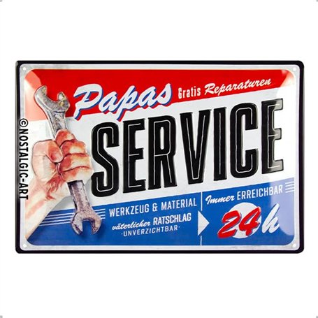 Nostalgic-Art Plaque en tôle rétro 20 x 30 cm - Cadeau pour papa - En métal - Design vintage avec inscription en allemand