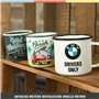 Nostalgic-Art Tasse rétro en émail, Martini - Served Here – Idée de cadeau pour amateurs de cocktails, Mug de camping, Design vi