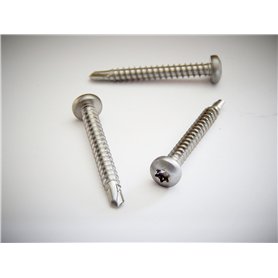 Lot de 100 vis autoperceuses 4.2 x 38 mm en acier inoxydable A2 avec tête mal autoperceur DIN 7504 M TX 20