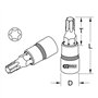 KS Tools 911.1365 Douilles tournevis Torx 40 1/2"