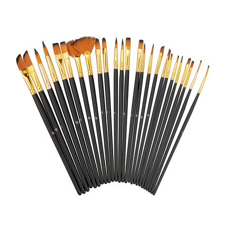 Relaxdays Lot de 25 pinceaux