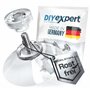 DIYexpert® 20 x ventouses Ø 40 mm avec filetage M4x10mm avec écrous moletés transparent - Fabriqué en Allemagne