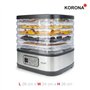 Korona 57011 Déshydrateur automatique avec forme de barre de céréales | 5 niveaux | Sèche les fruits, la viande, le poisson, les
