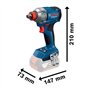 Bosch Professional 18V System Tournevis à percussion sans fil GDX 18V-285 (incl L-BOXX)