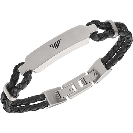 Bracelet Homme Emporio Armani ESSENTIAL Acier inoxydable Noir