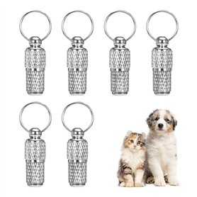 Welsberg Lot de 6 porte-addresse étiquettes d'adresse d'identification pour animaux de compagnie chien chat chaton chiot pendent