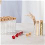ideen mit herz Lot de 48 tubes à essai avec bouchon en liège | Verre de haute qualité | Hauteur 10 cm (sans bouchon) | Extérieur