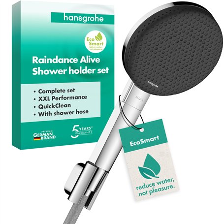 hansgrohe Raindance Alive Select S 24611000 Set de douche avec pommeau de douche à économie d'eau (EcoSmart