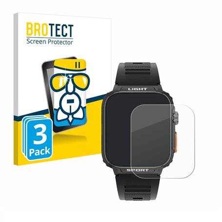 brotect Protection Écran Verre pour Bekomiya Smartwatch 1.91" (3 Pièces) Film Protecteur Vitre 9H [Anti-Rayures