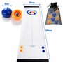 all Kids United® Ensemble de Jeu de Table Curling - Jeu Familial Curling Jeu de société - Bowling sur Glace Jeu de Table Jeu de 