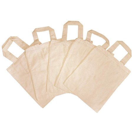 Lot de 5 sacs en tissu non imprimé teinté pour enfants–peinture