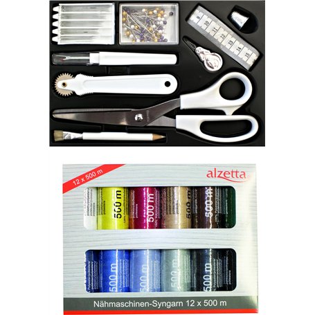 Kit de couture de qualité supérieure avec fil à coudre et accessoires de coupe - Parfait pour les amateurs et les professionnels