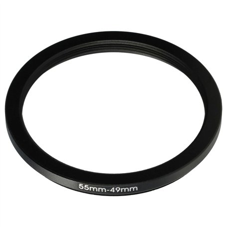 vhbw Bague d'adaptation de Filtre Step-Down de 55 mm vers 49 mm pour Objectif d'appareil Photo - Réducteur