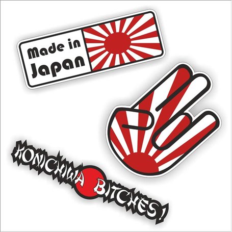 Folien-zentrum - Lot de 3 autocollants - Shocker Hand