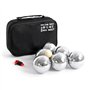 Toboli Set Pétanque 6 Boules en métal avec Cochonnet But Housse Nylon Mètre de pétanque Sport Losirs