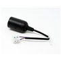 XTC Douille de lampe E27 - 50 W - Noir - Câble de 15 cm et crochet de suspension