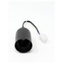XTC Douille de lampe E27 - 50 W - Noir - Câble de 15 cm et crochet de suspension