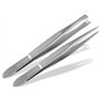 Solingen Kit de pinces à épiler professionnelles 2 pièces pointues droites précises fabriquées en Allemagne Pincettes à sourcils