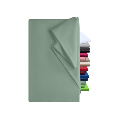 npluseins Drap plat sans élastique - Drap de ménage dans de nombreuses couleurs et tailles - 100 % coton - Environ 150 x 250 cm