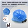Lot de 2 casques de chantier EN397 - Mustbau bleu - Casque de sécurité avec emplacements DIY pour tour de tête de 53 à 65 cm - C