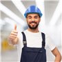 Lot de 2 casques de chantier EN397 - Mustbau bleu - Casque de sécurité avec emplacements DIY pour tour de tête de 53 à 65 cm - C