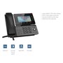 Snom D862 TéLéPhone Fixe Filaire - ÉCran Couleur IPS 5 Inclinable, 8 Touches Programmables, USB 2.0 - TéLéPhone Fixe Filair
