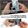 I-CLIP Original Mini Wallet avec Pince à Billets - Portefeuille Fin - Porte-Monnaie en Cuir - Portefeuille Premium - Porte-Carte
