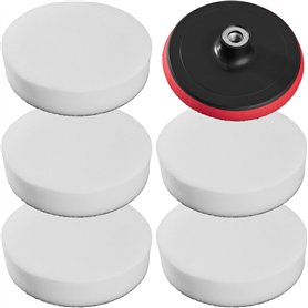 TecTake 5 éponges de Polissage 180mm + Disque de Rotation pour Machine à polir