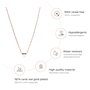 Happiness Boutique Femmes Collier Pendentif Coeur en Or Rose | Collier Délicat avec Pendentif Coeur Bijou en Titane