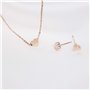 Happiness Boutique Femmes Collier Pendentif Coeur en Or Rose | Collier Délicat avec Pendentif Coeur Bijou en Titane