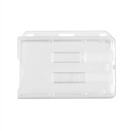 WEBBOMB® Lot de 2 cartes d'identité en plastique rigide transparent pour cartes de crédit