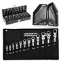 Jeu de 30 clés Allen métriques et en pouces avec jeu de 12 clés mixtes à cliquet articulé et tête droite de 1/4" à 1" et jeu de
