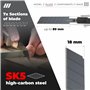 HASKYY Lot de 10 Cutters Professionnels avec 100 Lames SK5 18mm à 7 Segments - Système de Changement Rapide, Corps Ergonomique R