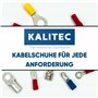 Kalitec RKSGM8 Lot de 100 cosses à anneau 4-6 mm² I Partiellement isolé M8 jaune I Cuivre I Collier en PVC I Pour connecter des