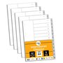 perfect line Lot de 5 intercalaires de classeur DIN A4 en plastique (PP)