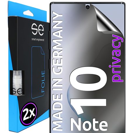 2x se® Film de Protection 3D Privacy pour Samsung Galaxy Note 10