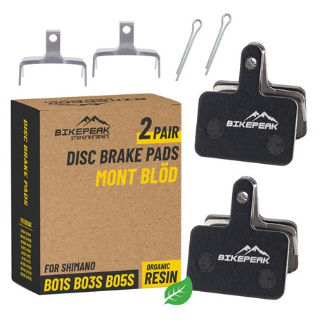 BikePeak Mont Blöd Lot de 2 plaquettes de frein à disque – Convient pour différentes plaquettes de frein – En résine organique –