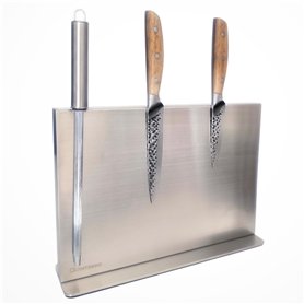 QUINTESSIO - XL Porte couteaux aimanté - bloc à couteaux magnétique des deux côtés - porte-couteaux magnétique - support couteau