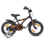 PROMETHEUS BICYCLES Velo Enfant 4 Ans Garcon vélo Fille 14 Pouces a Roulette pour 3 a 5 Ans - BMX en Noir Mat Orange