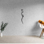 Art Mural en Métal, Décoration Murale Femme en Métal, Déco Corps Féminin, Décoration Murale Verticale de Salon, Noir Art Linéair